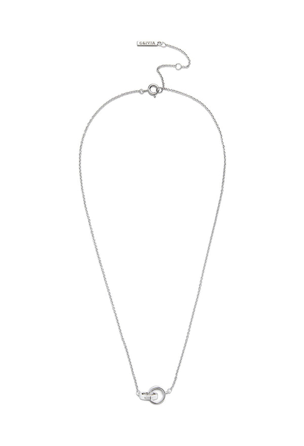 Olivia Burton Interlink Necklace Silver Plated