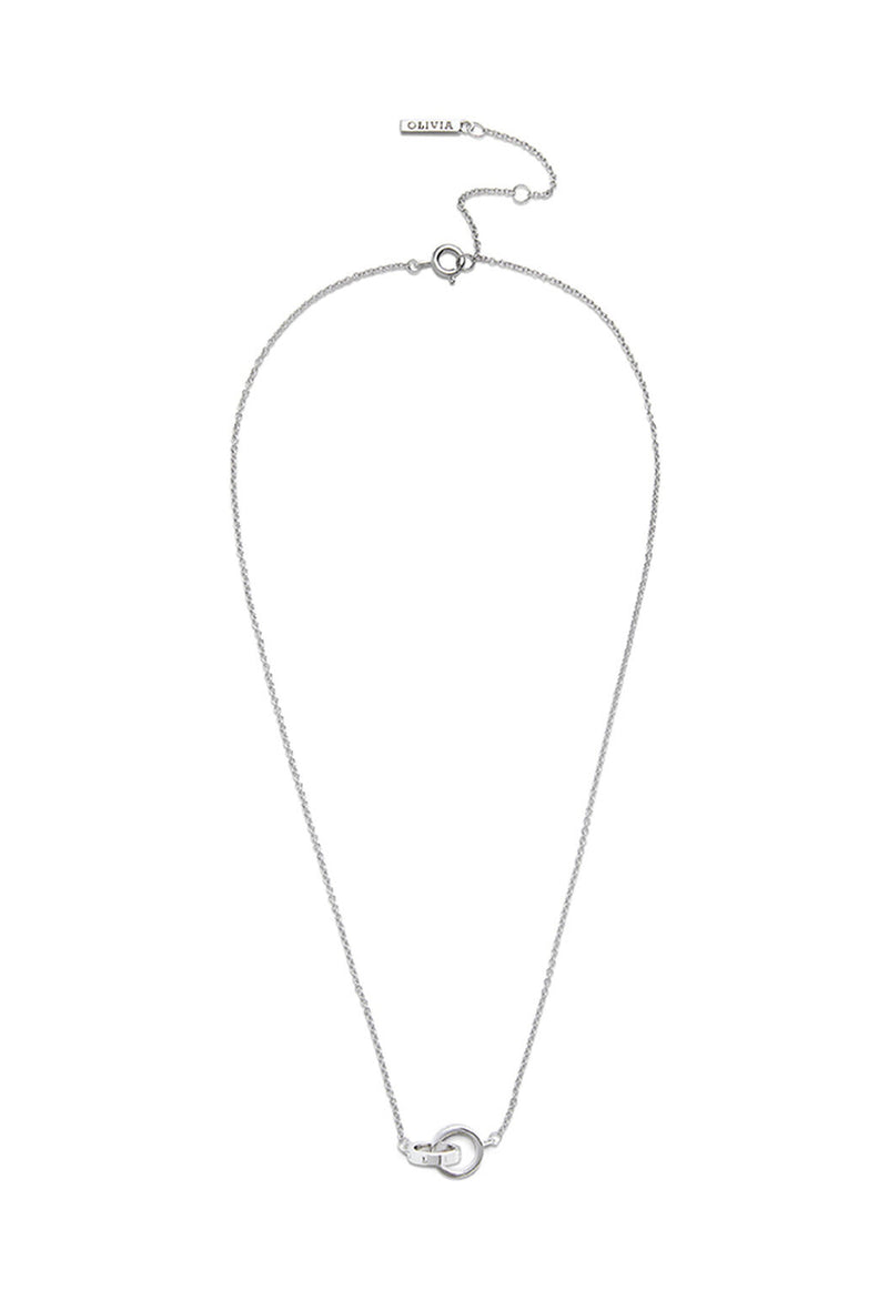 Olivia Burton Interlink Necklace Silver Plated