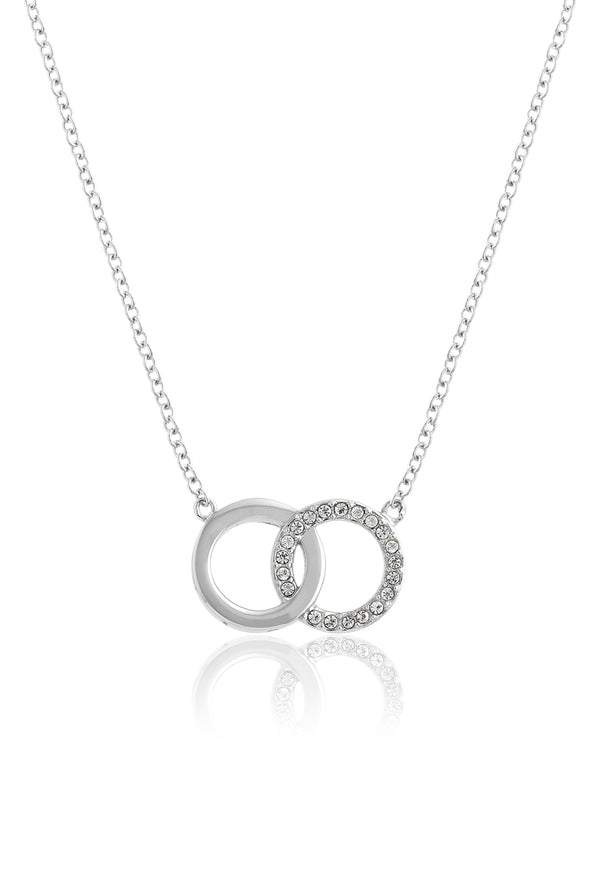 Olivia Burton Ladies Bejewelled Interlink Necklace Stainless Steel *