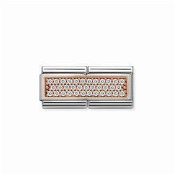 Nomination Composable Classic Link Rose Gold CZ Double Charm