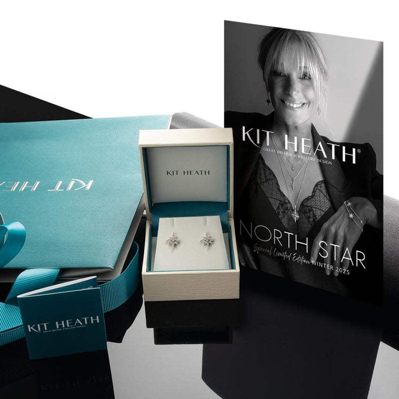 Kit Heath Silver Celeste North Star CZ Earrings 30456CZ