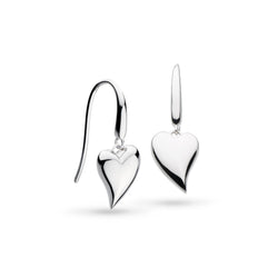 The Kit Heath Desire Cherish Drop Heart Stud Earrings, a silver earrings from Kit Heath, available at OD’s Jewellers in St Helens