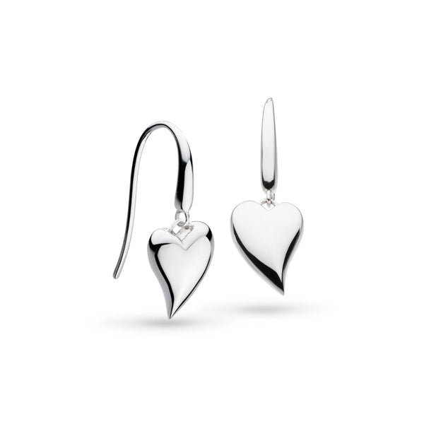 The Kit Heath Desire Cherish Drop Heart Stud Earrings, a silver earrings from Kit Heath, available at OD’s Jewellers in St Helens