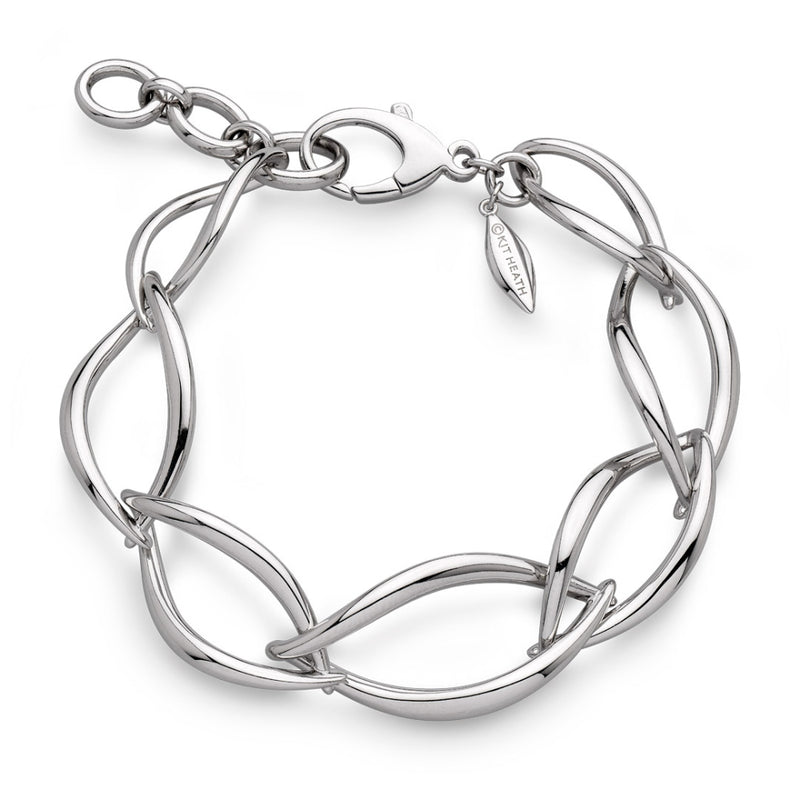 The Kit Heath Entwine Twine Twist Link Bracelet, a silver sterling bracelet from Kit Heath, available at OD’s Jewellers in St Helens