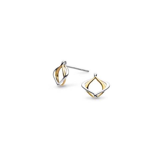 The Alicia Golden Petite Stud Earrings, a gold and silver earrings from Kit Heath, available at OD’s Jewellers in St Helens