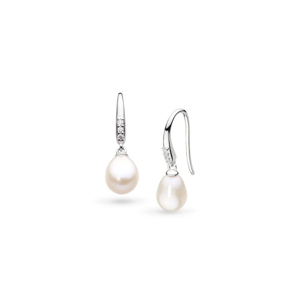 Revival Classic Pearl Glitz CZ Drop Earring 50425FPC