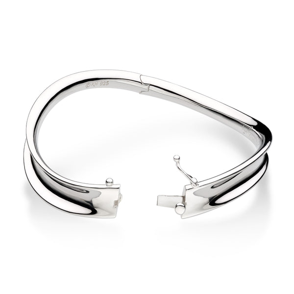 The Kit Heath Serenity Hinged Bangle, a silver bracelet from Kit Heath, available at OD’s Jewellers in St Helens.