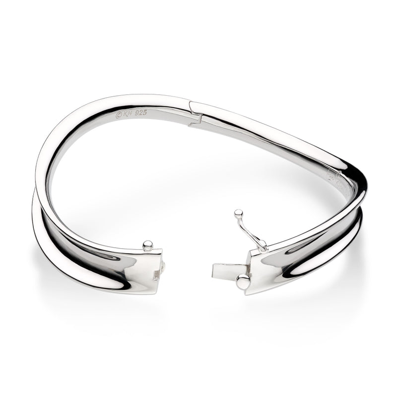 The Kit Heath Serenity Hinged Bangle, a silver bracelet from Kit Heath, available at OD’s Jewellers in St Helens.