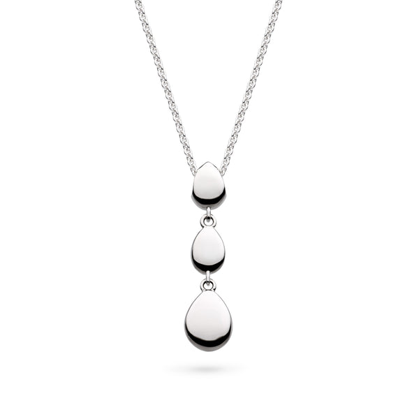 The Kit Heath Coast Pebble Smooth-Triple Linking Pebble Necklace, a silver necklace from Kit Heath, available at OD’s Jewellers in St Helens