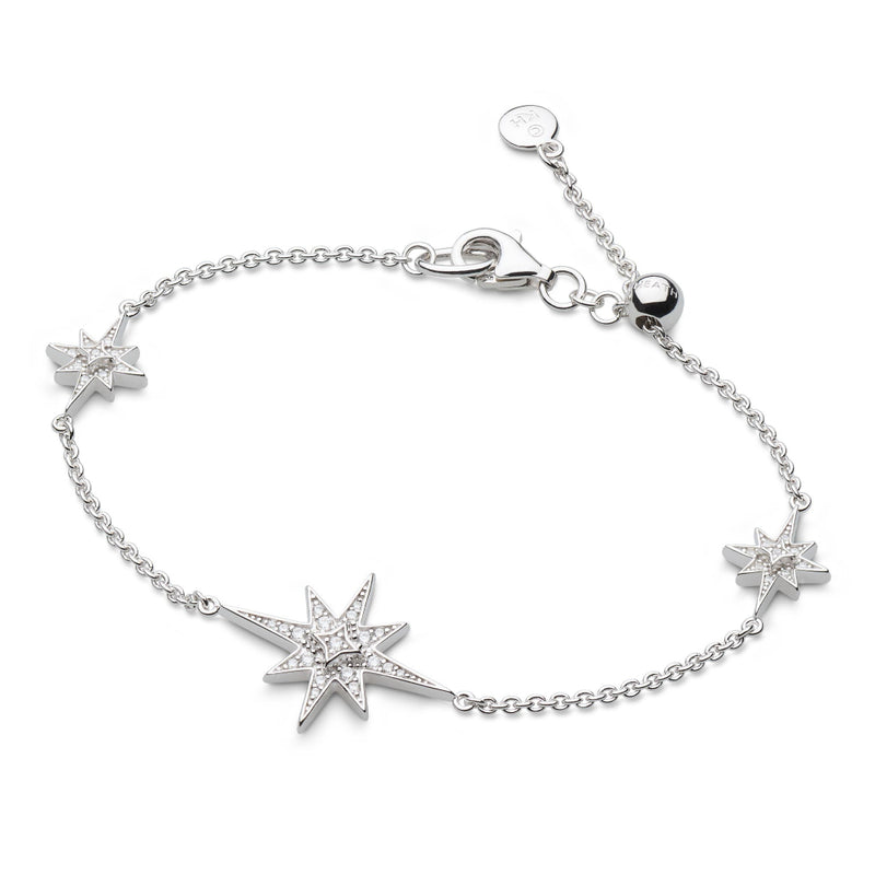 Kit Heath Silver Celeste North Star CZ Slider Bracelet 70456CZ