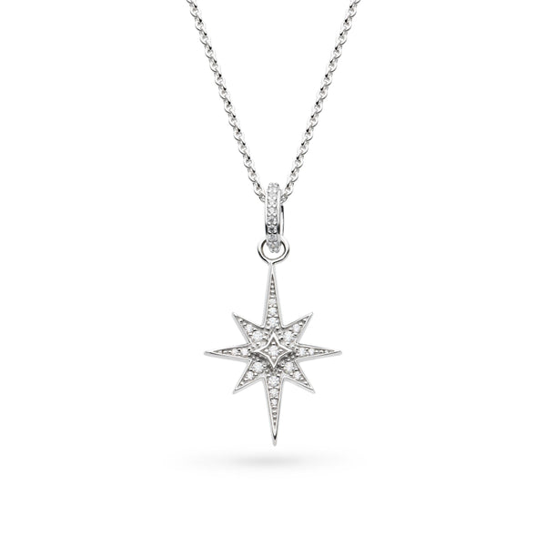 Kit Heath Silver Celeste North Star CZ Midi Necklace 90456CZ