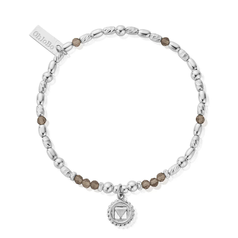 ChloBo Smokey Quartz-Root Chakra Bracelet-Sterling Silver, a smoky quartz bracelet from ChloBo, available at OD’s Jewellers in St Helens