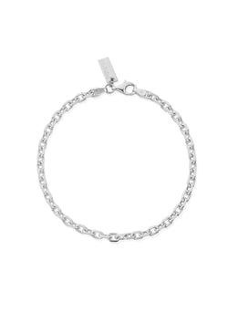 ChloBo Men's Anchor Bracelet Chain Silver