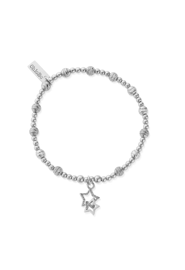 ChloBo Sparkle Interlocking Star Bracelet in Silver