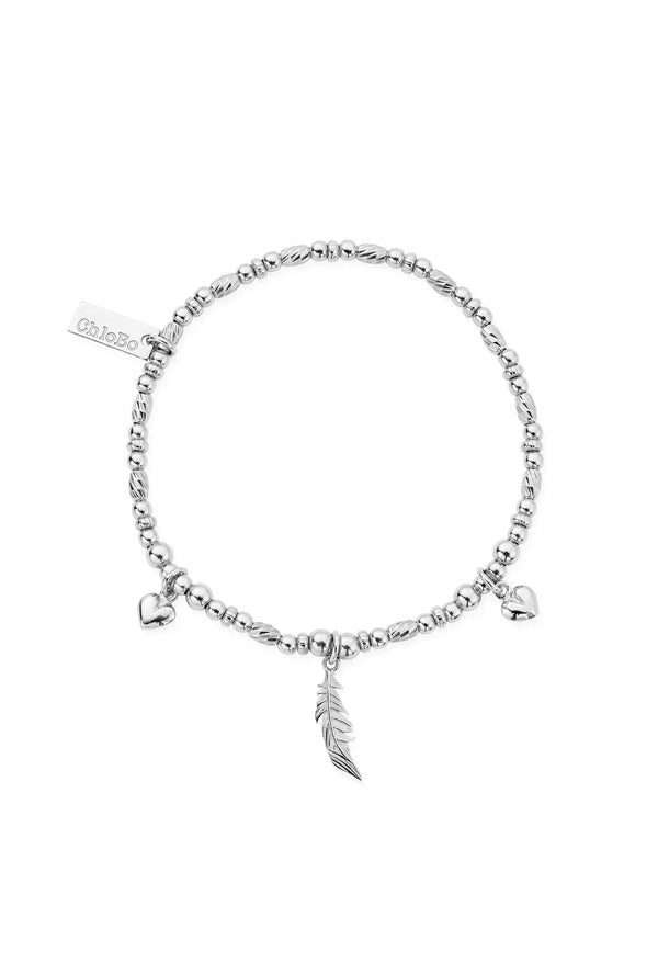 ChloBo Love and Courage Bracelet Silver