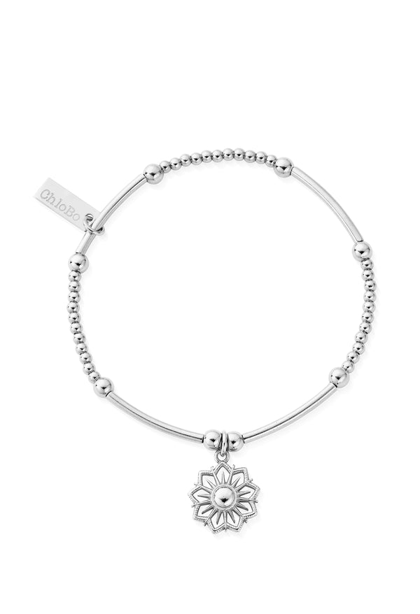 ChloBo Cute Mini Sun Mandala Bracelet Silver