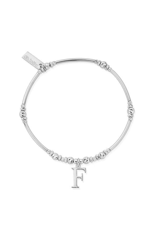 ChloBo Iconic Initial F Bracelet in Silver