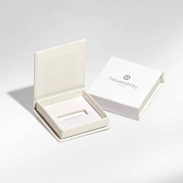 Nomination Composable Symbols Pave` Red Heart in Steel, Cubic Zirconia and Silver 925