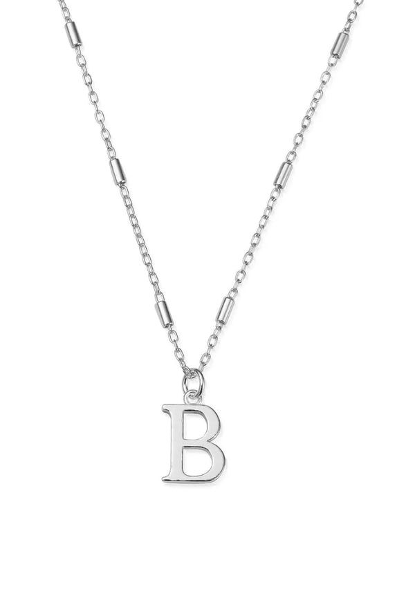 ChloBo Iconic Initial B Pendant in Silver