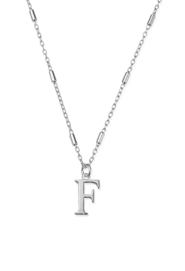 ChloBo Iconic Initial F Pendant in Silver