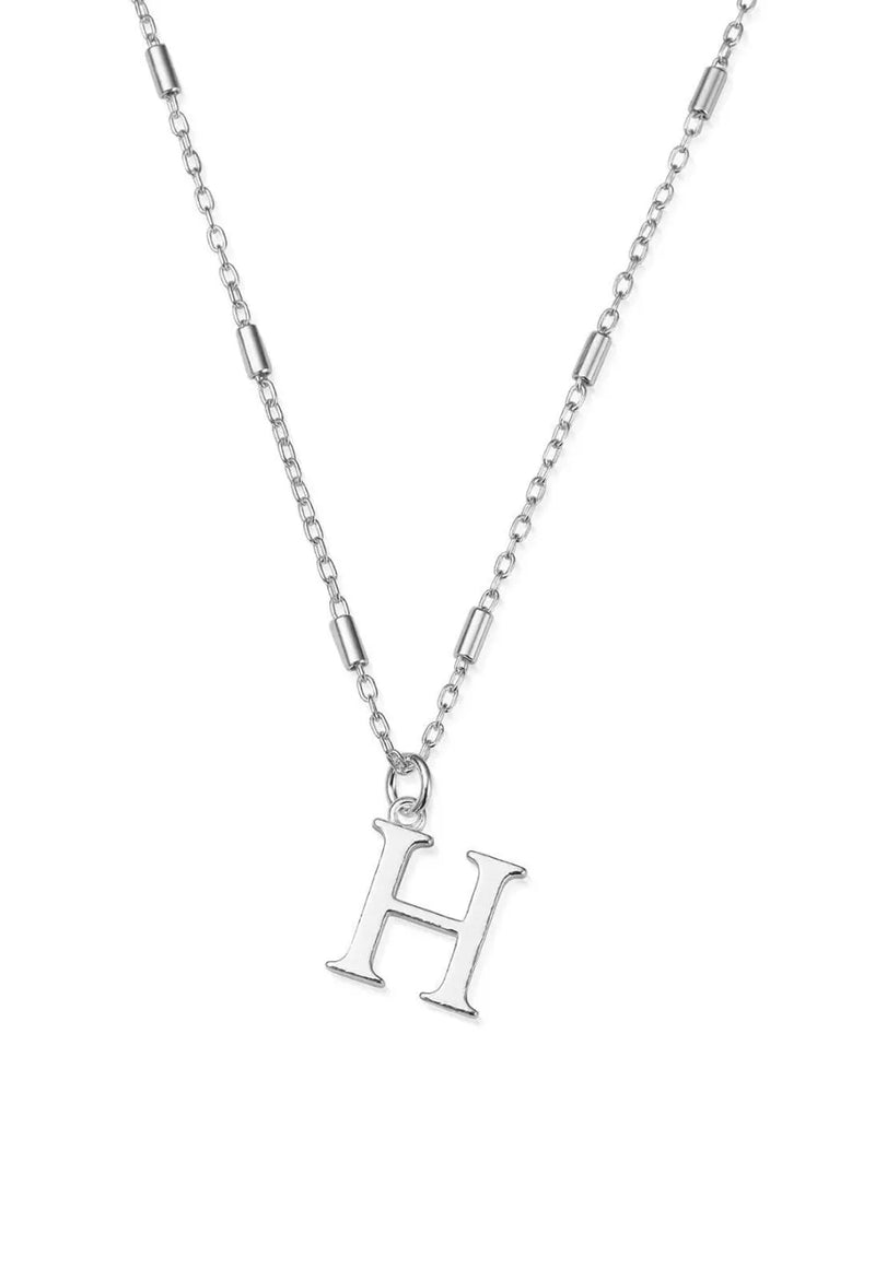 ChloBo Iconic Initial H Pendant in Silver