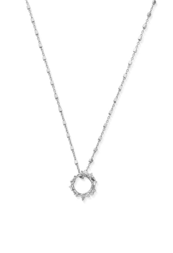 ChloBo Delicate Cube Chain Wisteria Necklace in Silver