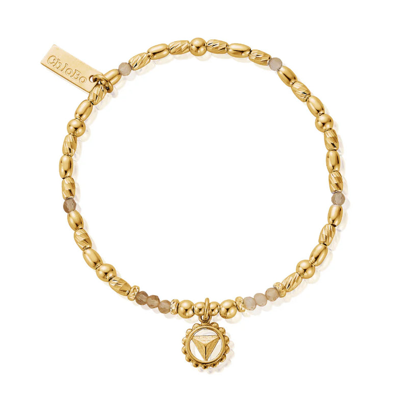 ChloBo Citrine-Solar Plexus Chakra Bracelet-Sterling Silver Gold Plated