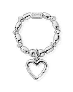 ChloBo Mini Rice Open Heart Ring