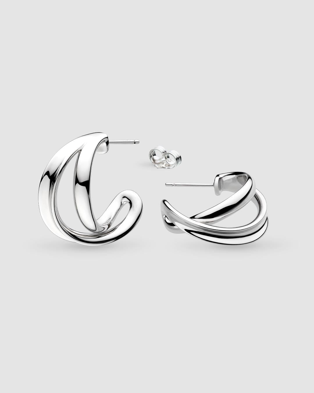 Kit Heath Serenity Grande Cross Over Semi Hoop Earrings