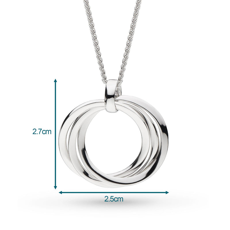 The Kit Heath Bevel Trilogy Grande adjustable slider necklace, a silver necklace from Kit Heath, available at OD’s Jewellers in St Helens