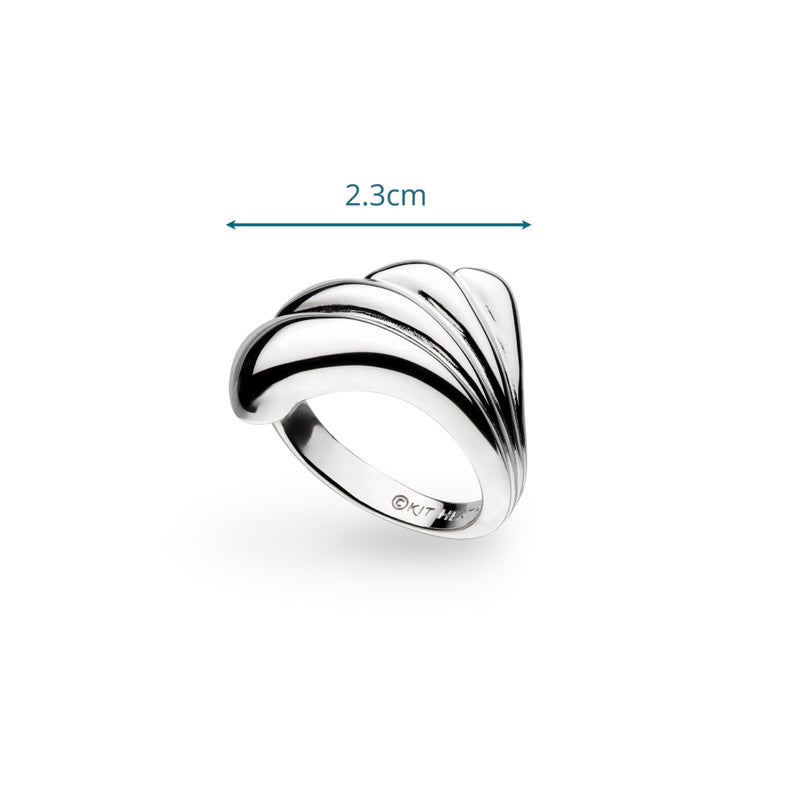 Océane Shell Echo Grande Ring, a silver sterling ring from Kit Heath, available at OD’s Jewellers in St Helens