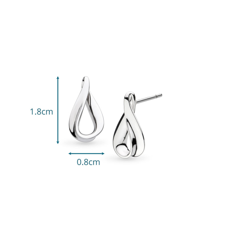 The Kit Heath Serenity Loop Grande Stud Earrings, a silver metal earrings from Kit Heath, available at OD’s Jewellers in St Helens