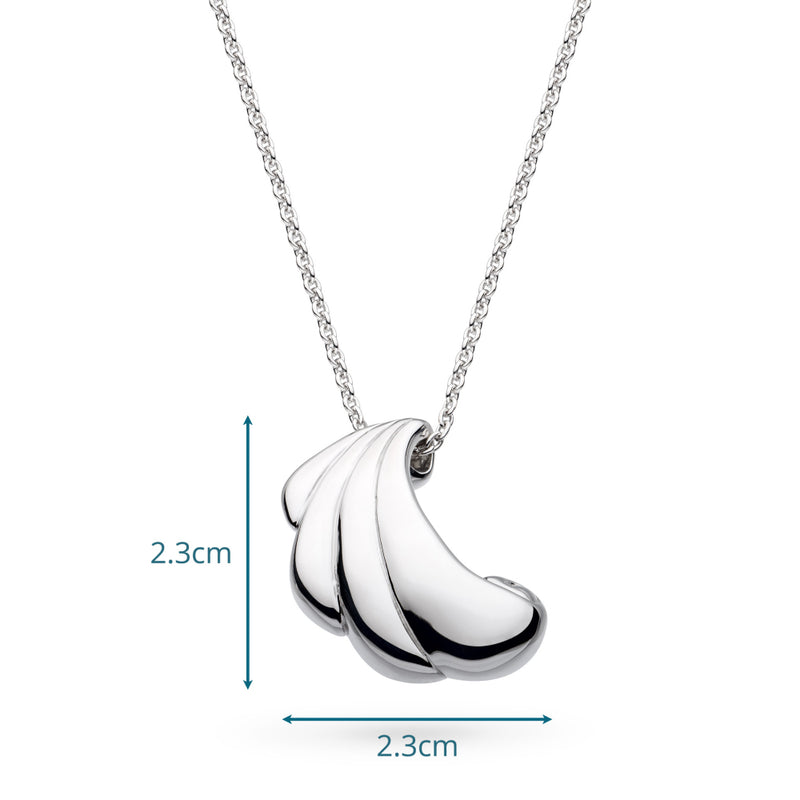 The Kit Heath Océane Shell Echo Grande Necklace, a silver metal necklace from Kit Heath, available at OD’s Jewellers in St Helens