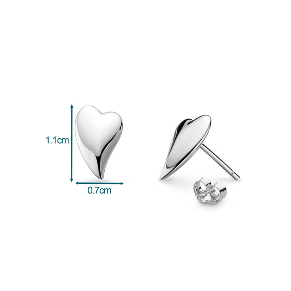 The Kit Heath Desire Cherish Heart Stud Earrings, a silver heart stud from Kit Heath, available at OD’s Jewellers in St Helens