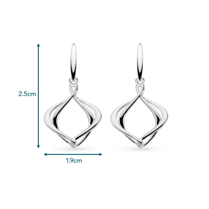 The Kit Heath Alicia Grande Drop Earrings, a silver earrings from Kit Heath, available at OD’s Jewellers in St Helens