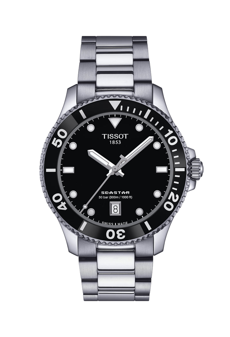 Gents Tissot 40mm Seastar 1000 Stainless Steel Bracelet Watch