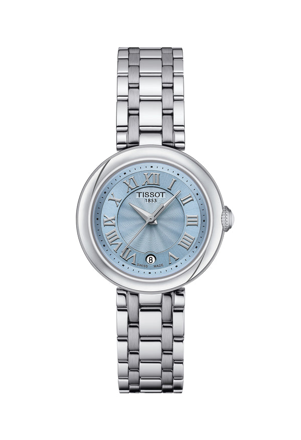 Tissot Ladies Bellissima Light Blue Dial Stainless Steel Bracelet Watch