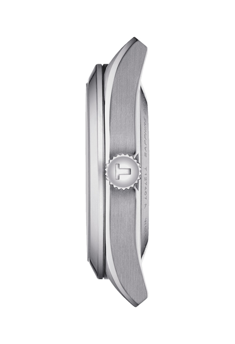 Mens Tissot Gentleman Powermatic 80 Silicium Bracelet Watch Stainless Steel