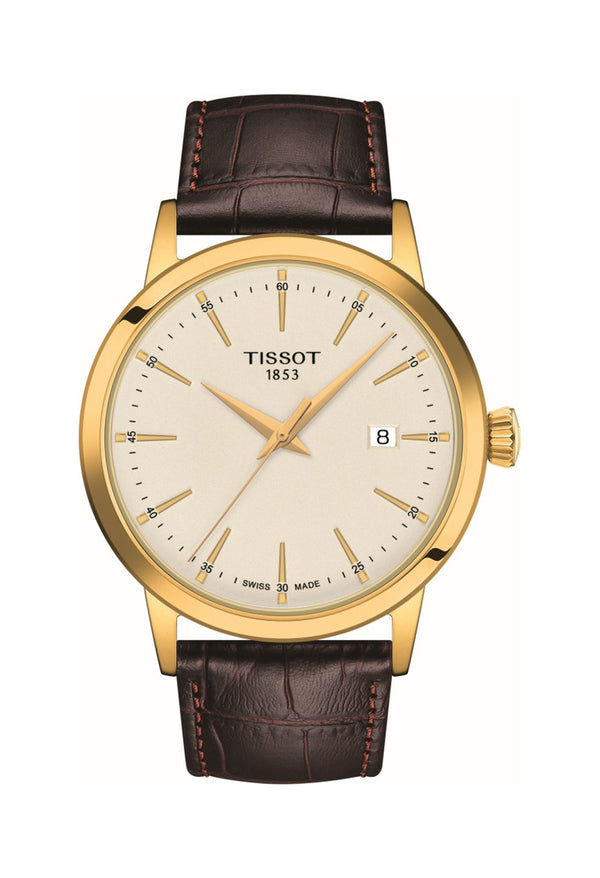 Gents Tissot Classic Dream Strap Watch Gold Plated
