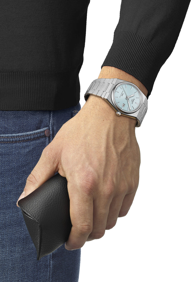Gents Tissot PRX Powermatic 80 Ice Blue Dial Stainless Steel Bracelet Watch