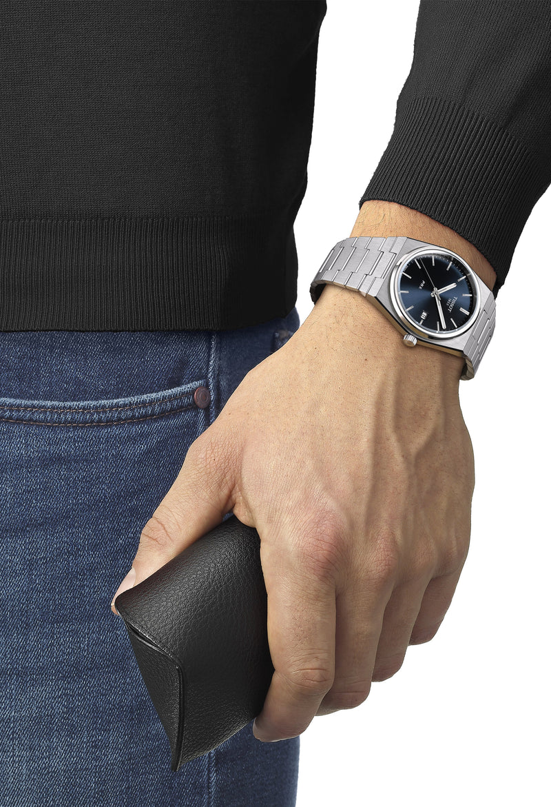 Tissot Gents PRX 40mm Blue Dial Quartz Bracelet Watch in Stainless Steel