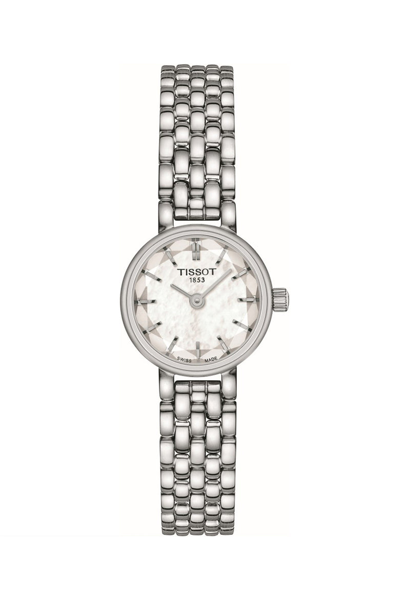 Ladies Tissot Lovely Round MOP Dial Strap Watch Stainless Steel