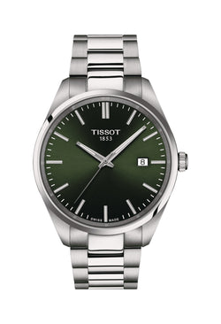 Gents Tissot Tissot PR100 Green Dial Bracelet Watch Stainless Steel