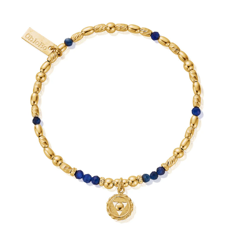 The ChloBo Kyanite-Throat Chakra Bracelet, a gold plated jewelry bracelet from ChloBo, available at OD’s Jewellers in St Helens