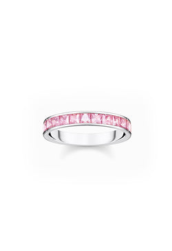 Thomas Sabo Princess Cut Cubic Zirconia Band Ring in Silver