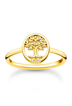 Thomas Sabo Tree Of Life Ring (Silver Gold Plated)