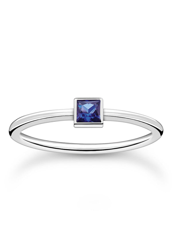 Thomas Sabo Blue Princess Cut Ring