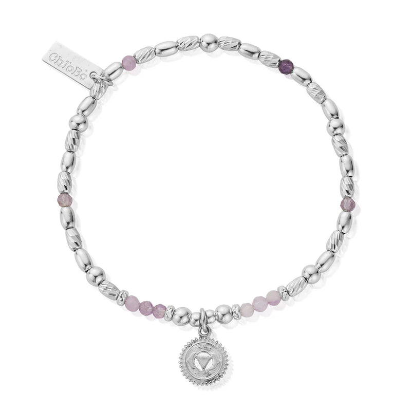 The ChloBo Lavender Amethyst-Third Eye Chakra Bracelet, a lavender amethyst silver bracelet from ChloBo, available at OD’s Jewellers in St Helens