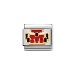 Nomination Composable Classic Sports Link Red Car in 18k gold