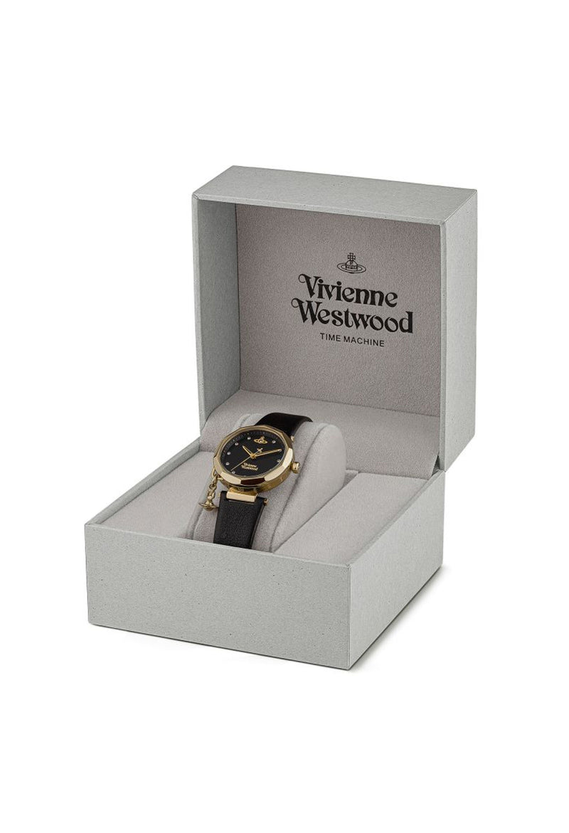 Vivienne Westwood Ladies Poplar Leather Band Watch with charm